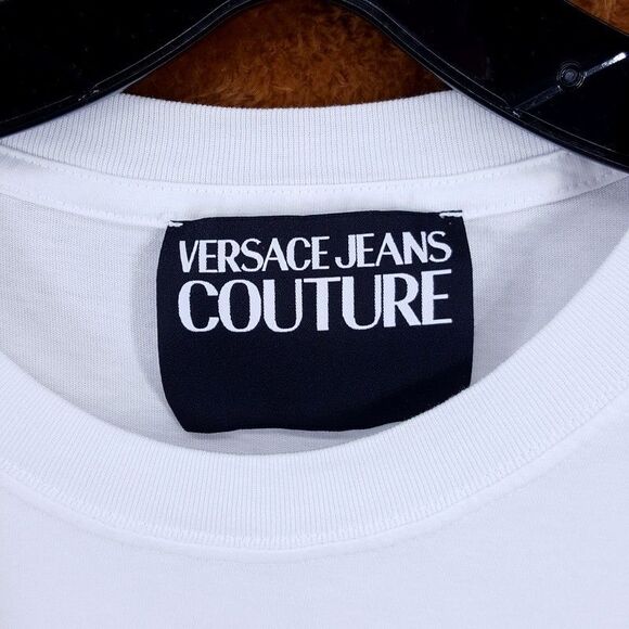VERSACE COUTURE Shirt Mens XL White Pullover Medallion Logo Short Sleeve T-Shirt - Picture 3 of 12